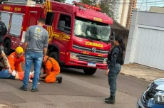  Motociclista é atingida por fio e leva 14 pontos no Pescoço 