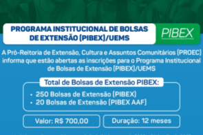 UEMS encerra inscrições para seleção de bolsas do PIBEX 2026