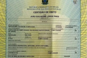 Certidão aponta infecção generalizada como causa da morte de menino de 9 anos