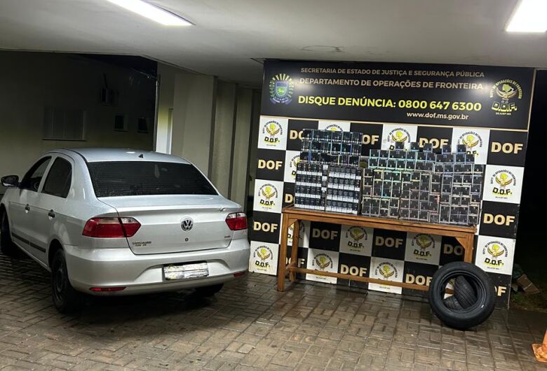 O material apreendido, avaliado em R$ 115 mil, foi encaminhado à Receita Federal de Ponta Porã - Crédito: Divugação/DOF