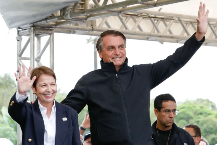 Tereza Cristina e o ex-presidente Jair Bolsonaro - Divulgação