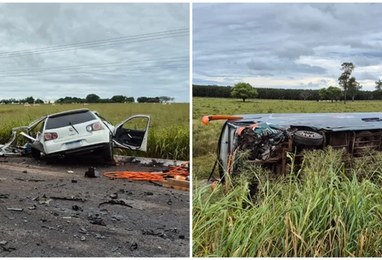 Acidente deixou dois mortos e 12 feridos no domingo - Crédito: Veja Folha