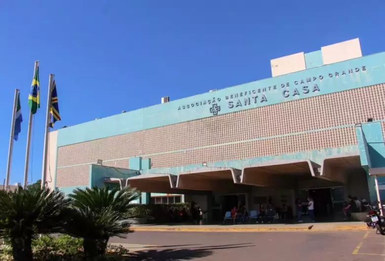 Fachada da Santa Casa, para onde o bebê foi transferido - Crédito: (Juliano Almeida).